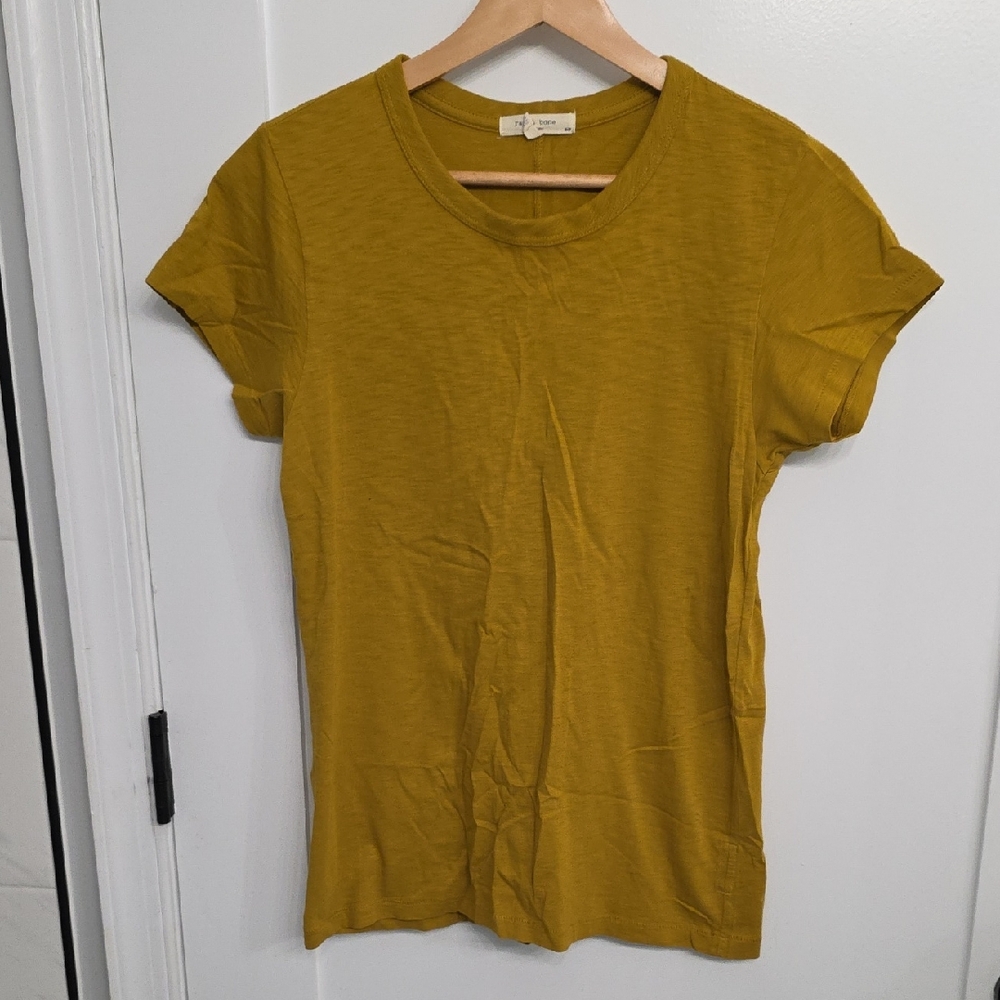 rag & bone Mustard Short Sleeve Tee